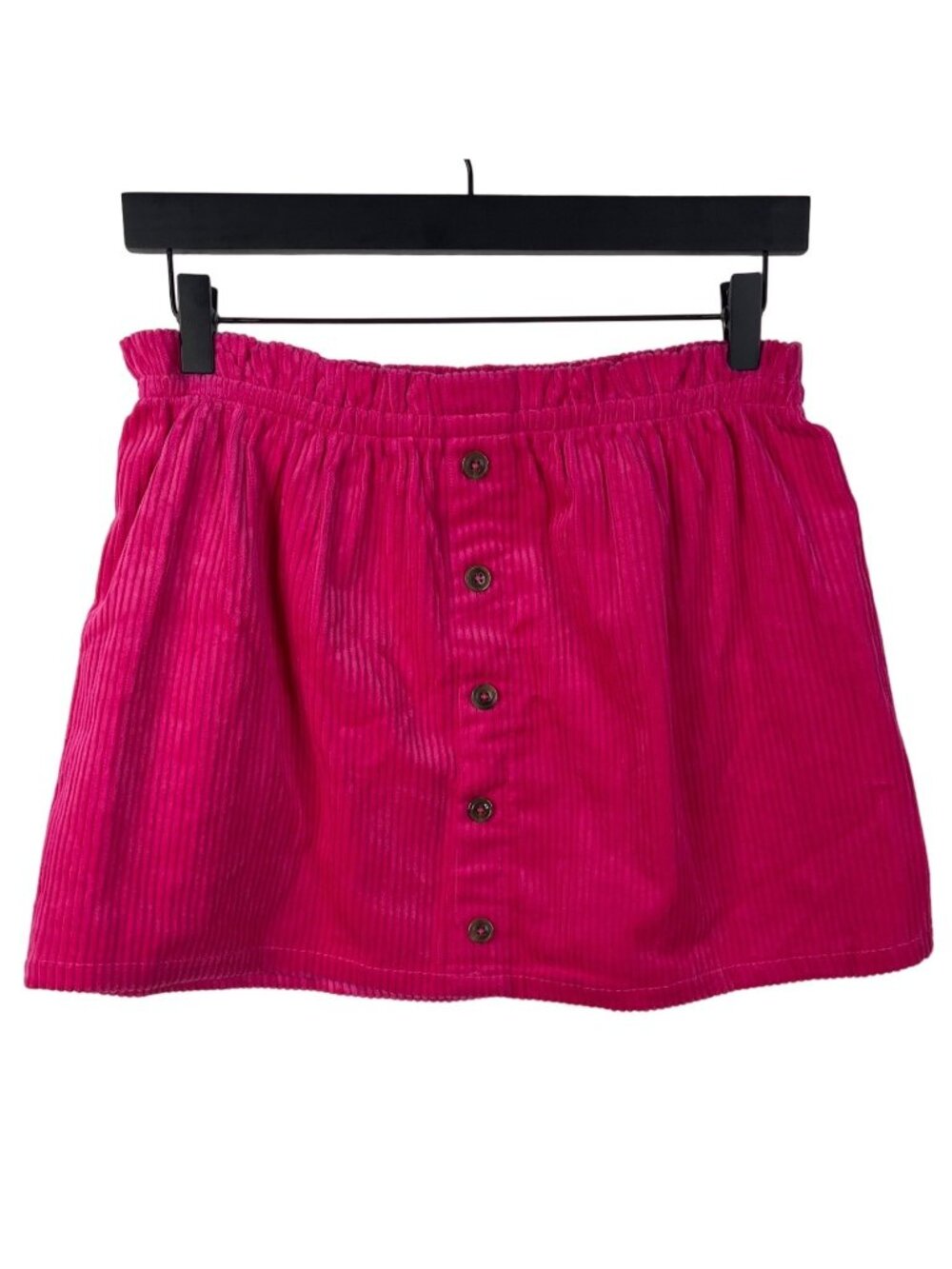 Isaac Mizrahi Girls Skirt Size 10 12 Pink Corduroy A Line Button Front